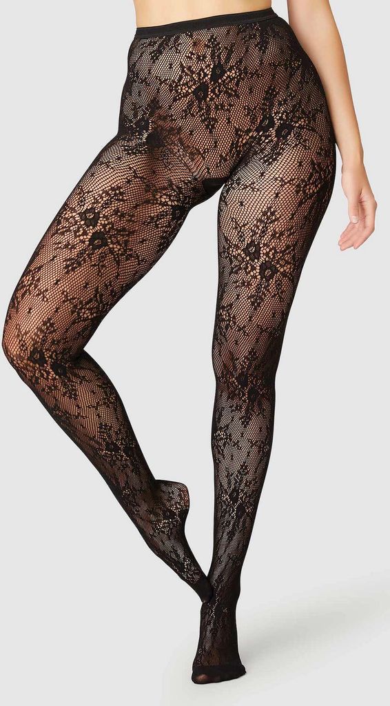 Swedish Stockings Rosa Lace Tights - Black - S