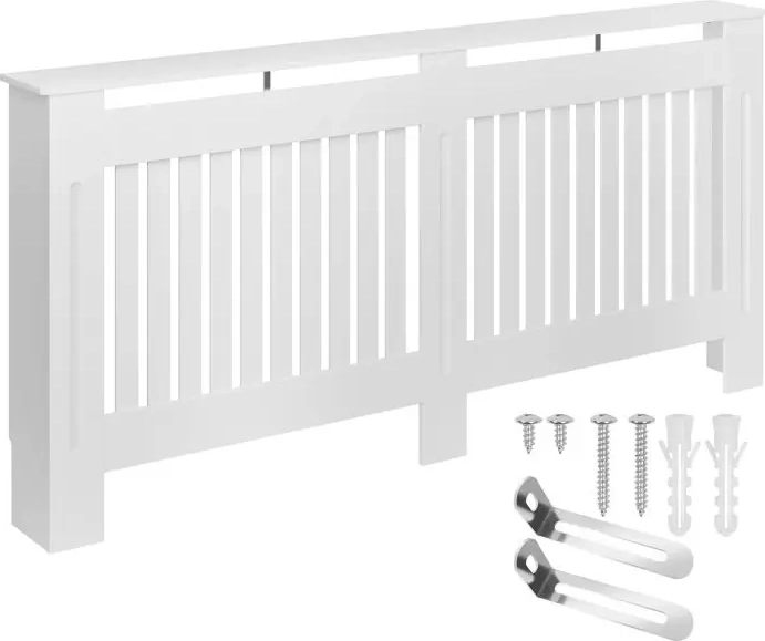 tectake Radiatorskjuler Vila Lameldesign Med Hylde