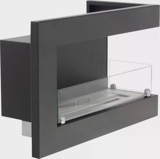 ScandiFlames Hörnkamin 65 cm Höger Svart