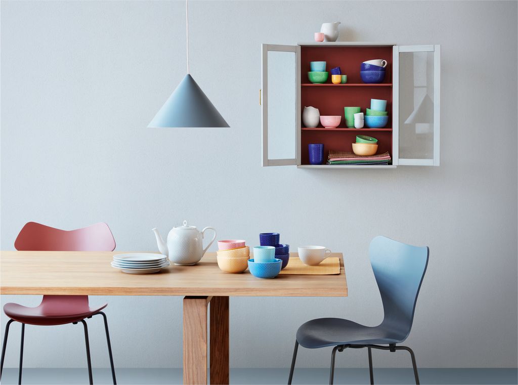 lyngby porcelæn rhombe color skål rosa 11 cm