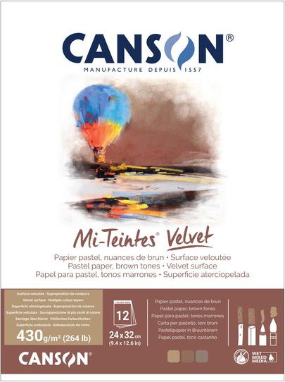 Canson Mi-Teintes Velvet Pastelblok Brown Tones