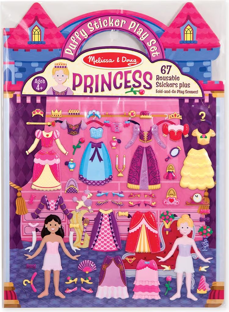 reusable puffy stickers princess melissa & doug