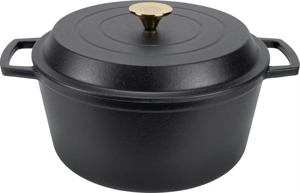 Mareld Støbejernsgryde 6 Liter Mat Sort