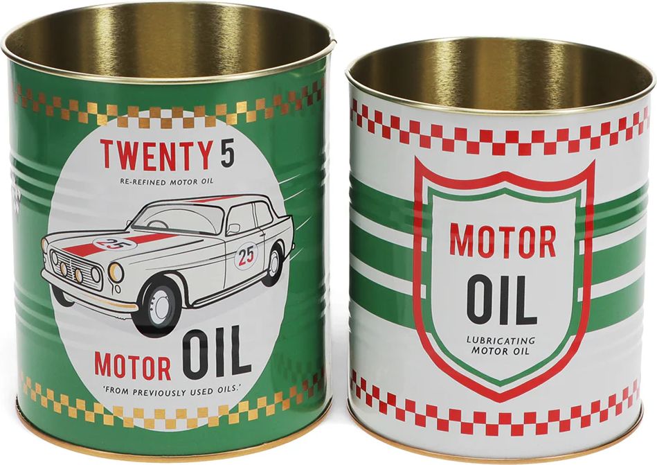Storage Box Motor Oil x2 Vert Food Container 2pcs