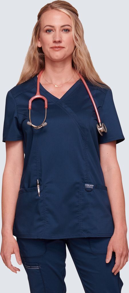 Cherokee Revolution Mock Wrap Top - Marin