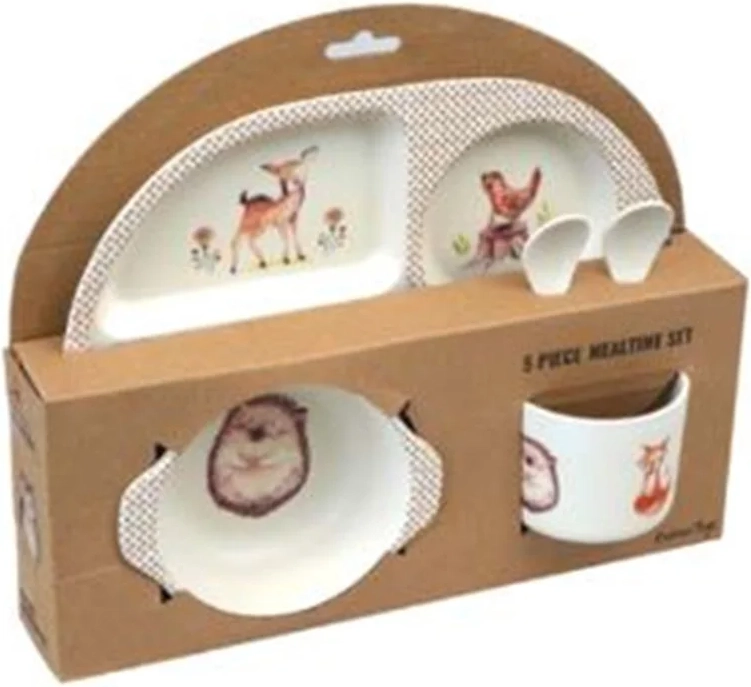 Wood Friends 100% melamin spisesæt - - Andet Bog - Barbo Toys - 2021 - Dansk - Booktok.dk