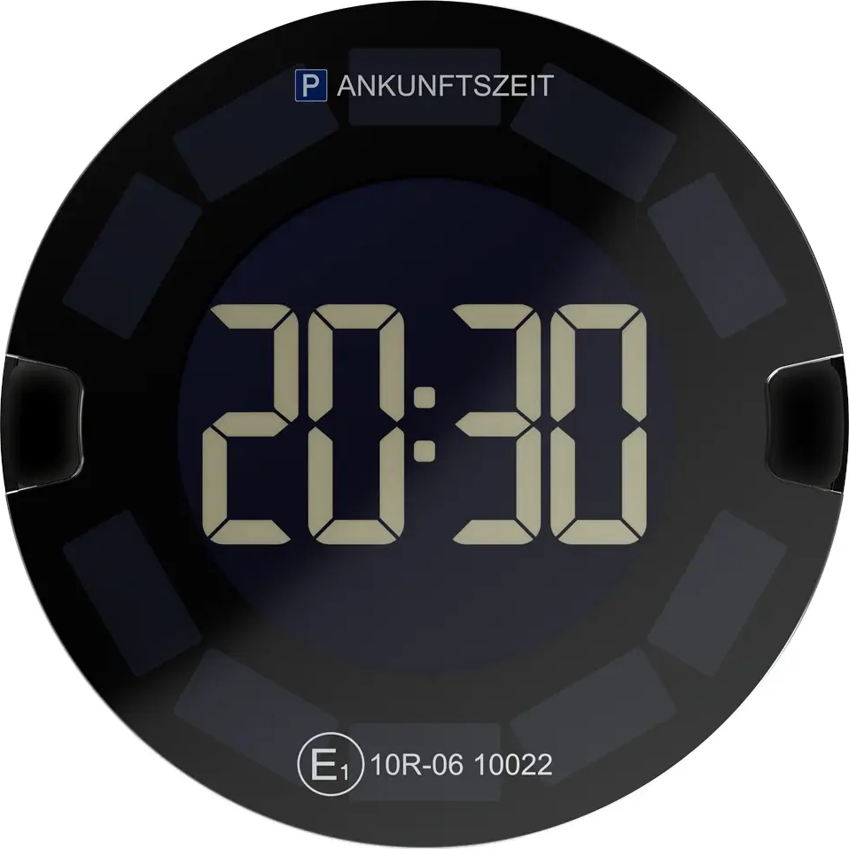 ooono p-disc 3 solar-powered electronic parking disc with approval for cars, automatic electric digital parking disc, solar-powered parking meter with up to 5 years longer battery life