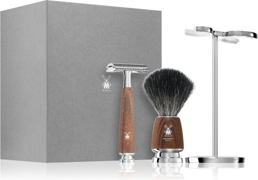 Mühle RYTMO Safety Razor Set Black Fibre Steamed Ash