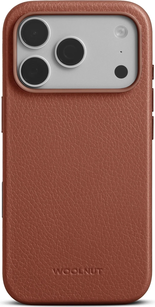 WOOLNUT iPhone 18 Pro Ægte Læder Bagside Cover - MagSafe Kompatibel - Brun