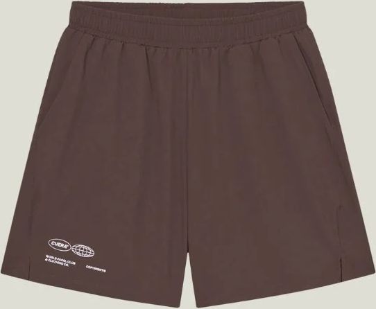 mens active globe shorts - dark brown