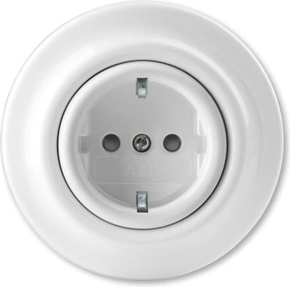 ABB Decento Schuko Stikkontakt 6620K Hvid