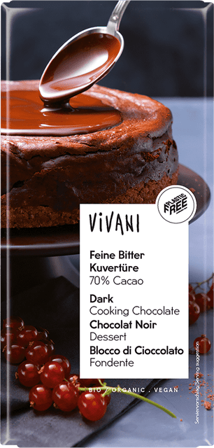 Vivani VeganskVivani Mørk Overtrækschokolade Ø 150 g