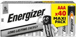 energizer everyday long lasting aaa batterier ( 40 stk. pakning)