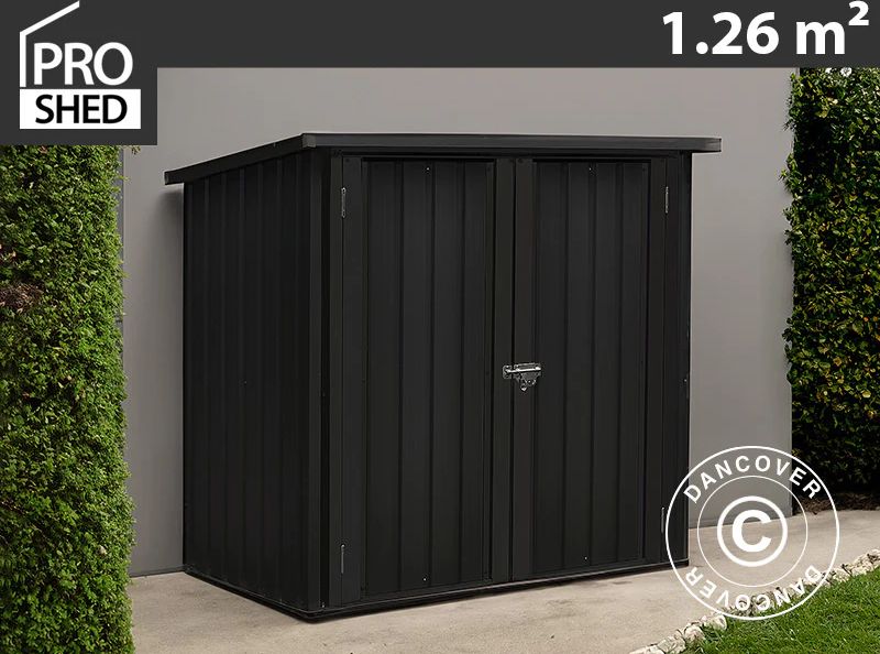 redskabsskur,&nbsp;stålskab 1,47x0,86x1,34m, 1,26m²,&nbsp;proshed®, antracit