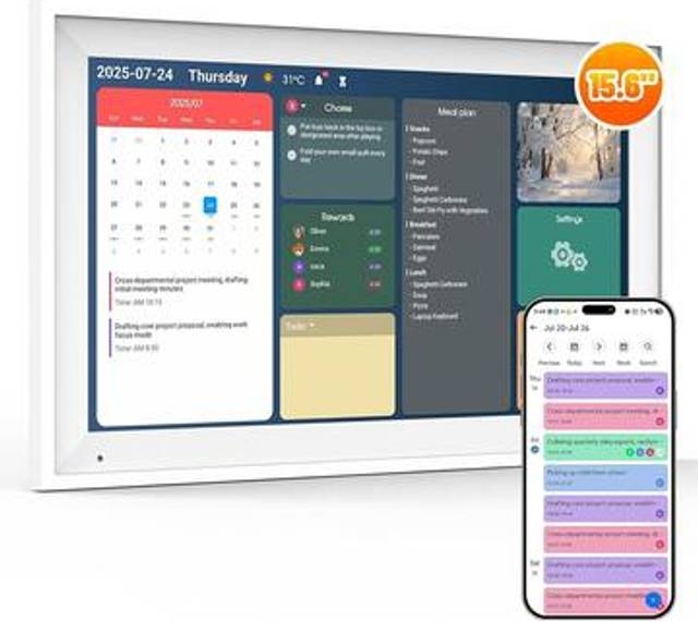 Digital Family Organizer 15.6 White