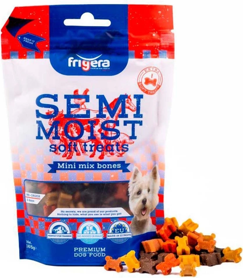 Frigera Semi-Moist Soft Mini Mix Bones | 165g