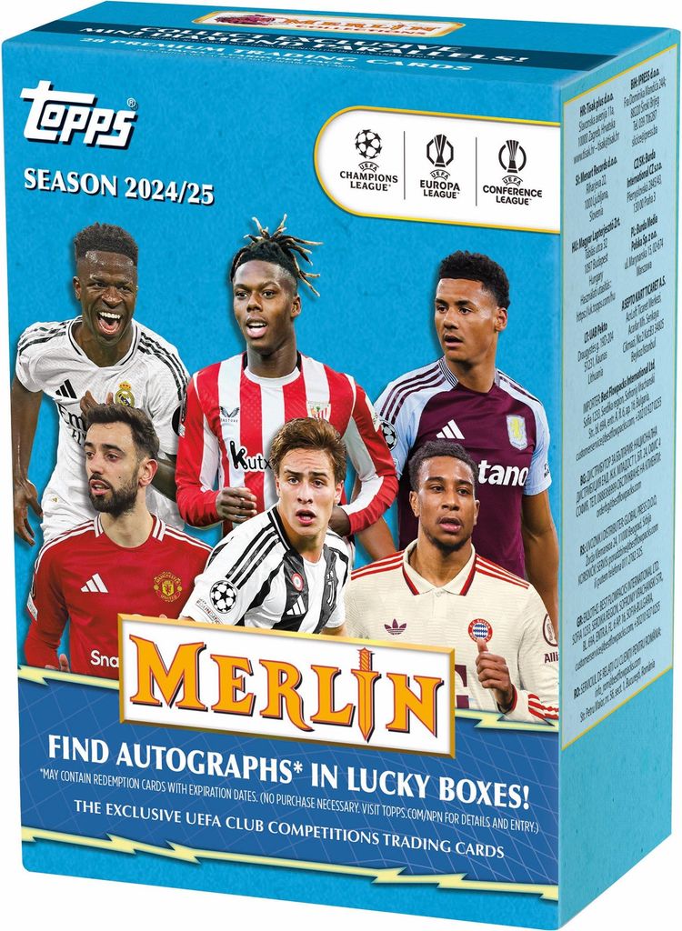 topps merlin chrome uefa 2024/25 - value box