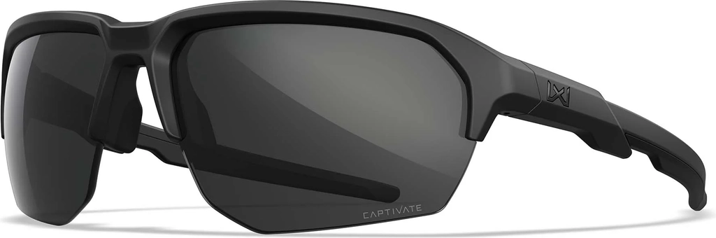 Wiley X Jakl Polarized Sunglasses Matte Black Mirror Lens - Black