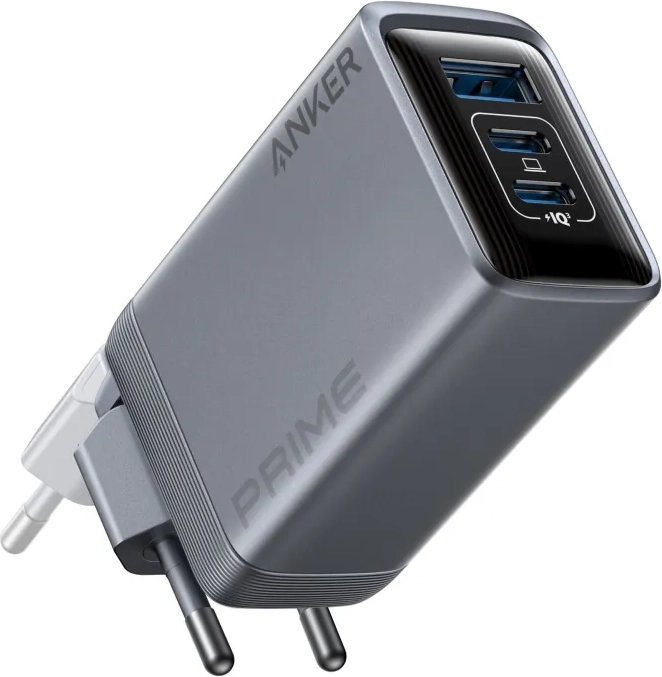 Anker Prime Charger (100W, 3 portar, GaN) - Silver