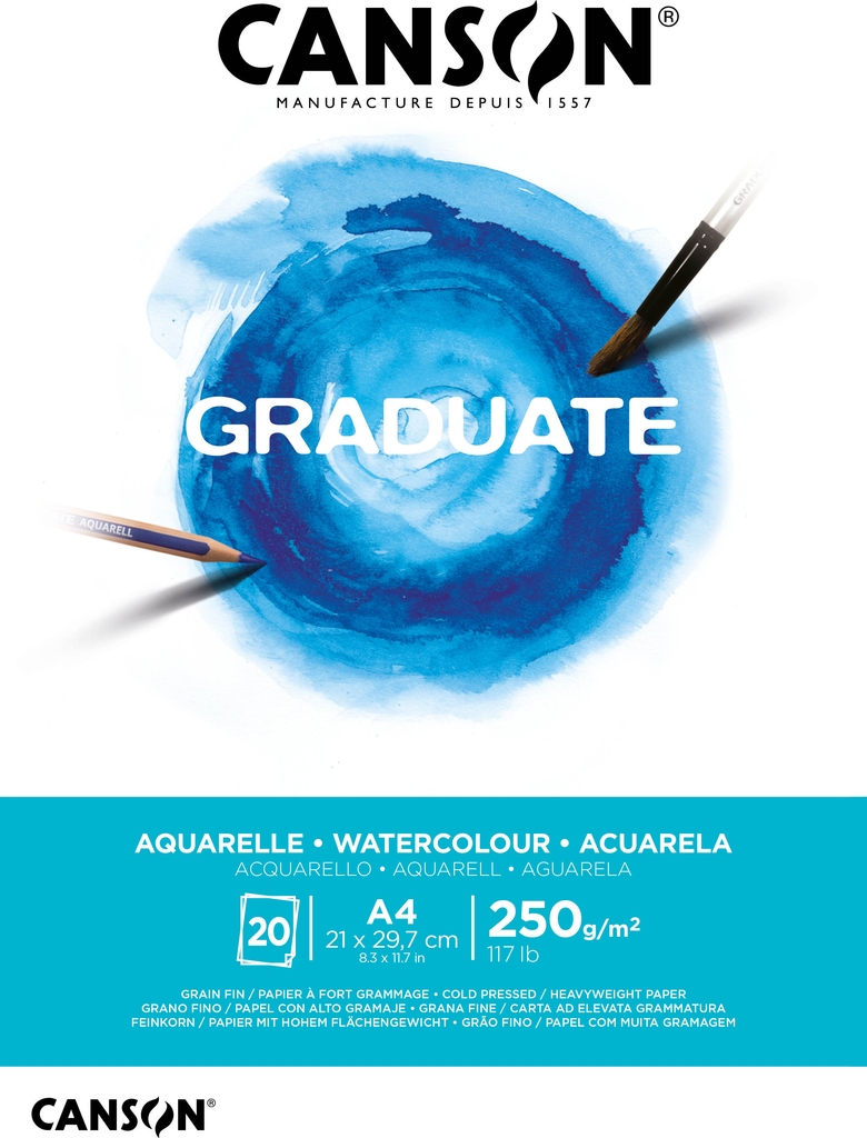 Canson Graduate Akvarellblock 250g 20 ark