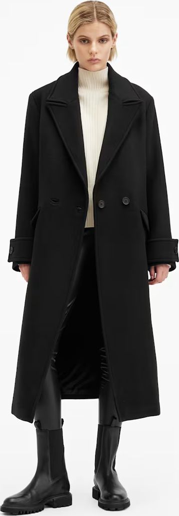 AllSaints Black Mabel Coat - New