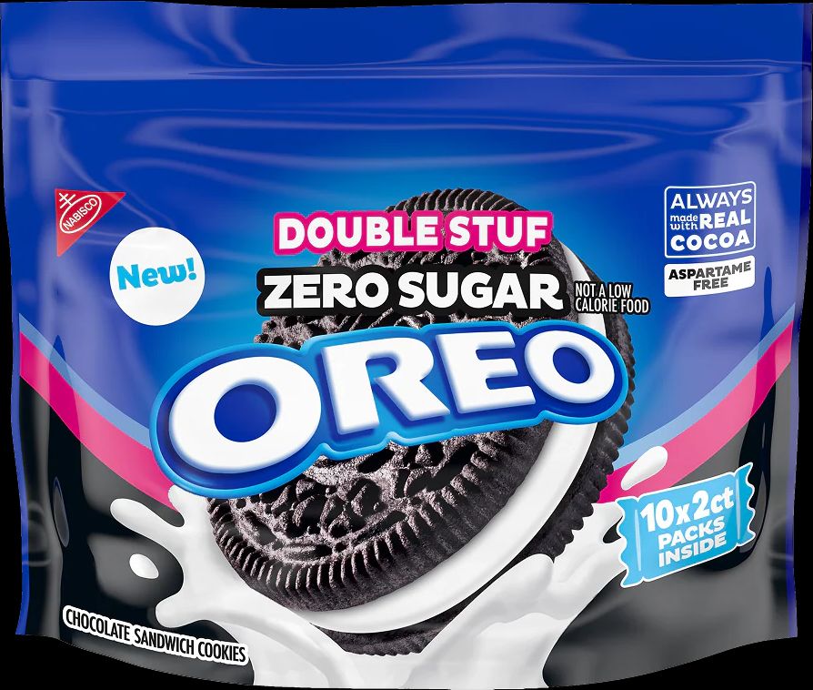 oreo double stuf zero sugar chocolate sandwich cookies, 10.3 oz