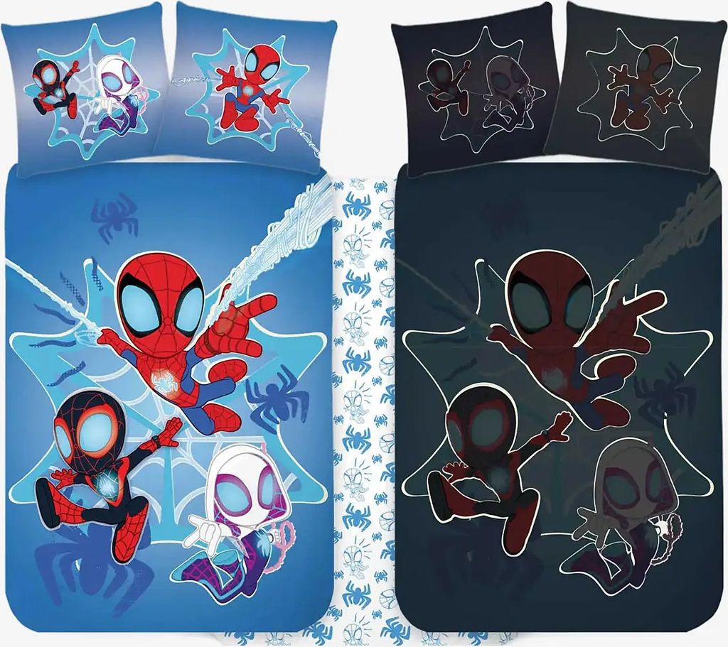 bed linen spidey 5458 glow - 100x140 40x45 cm - sengesæt