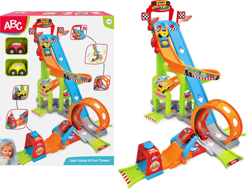 ABC Jays Jump N Fun Tower Legetøjsbiltårn - 3+år