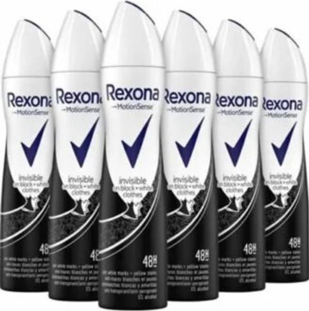 Rexona MotionSense Invisible Black White Clothes Spray 200 ml