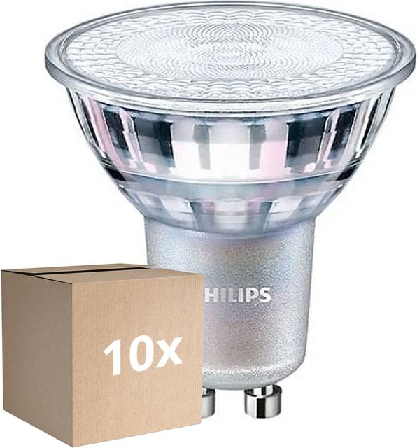 fordelspakke 10x philips master value led spot gu10 par16 3.7w 380lm 36d - 940 kold hvid | bedste farvegengivelse - dæmpbar - erstatter 50w