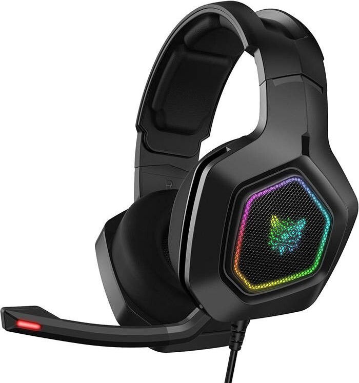onikuma k10 rgb gaming headset med mikrofon (3,5mm/usb) sort