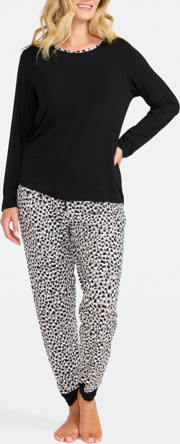 Damella Bambus Pyjamas - Sort/Nougat