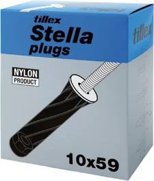 Tillex Stella plugs, 5 x 65 mm, sort, til 2-lags gips