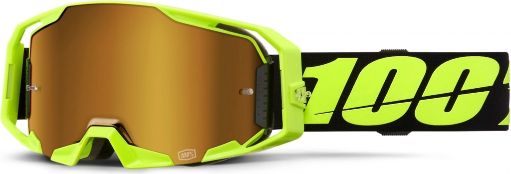 100% Crossbriller Armatic True Gold - Neongul/Spejlglas