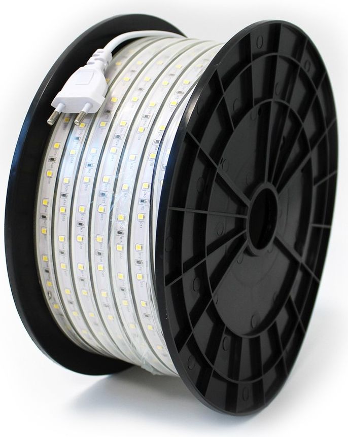 50m arbejdslys 230v led stripip65, 60 led/m, 4w/m, 400 lm/m