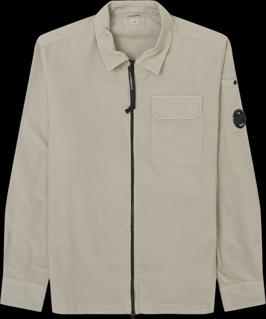 gabardine zipped overshirt