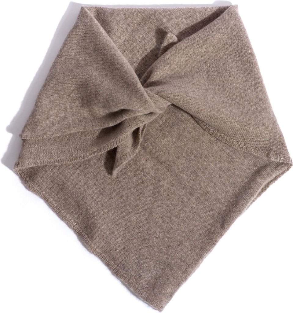 mira cashmere square scarf 100% cashmere dark taupe
