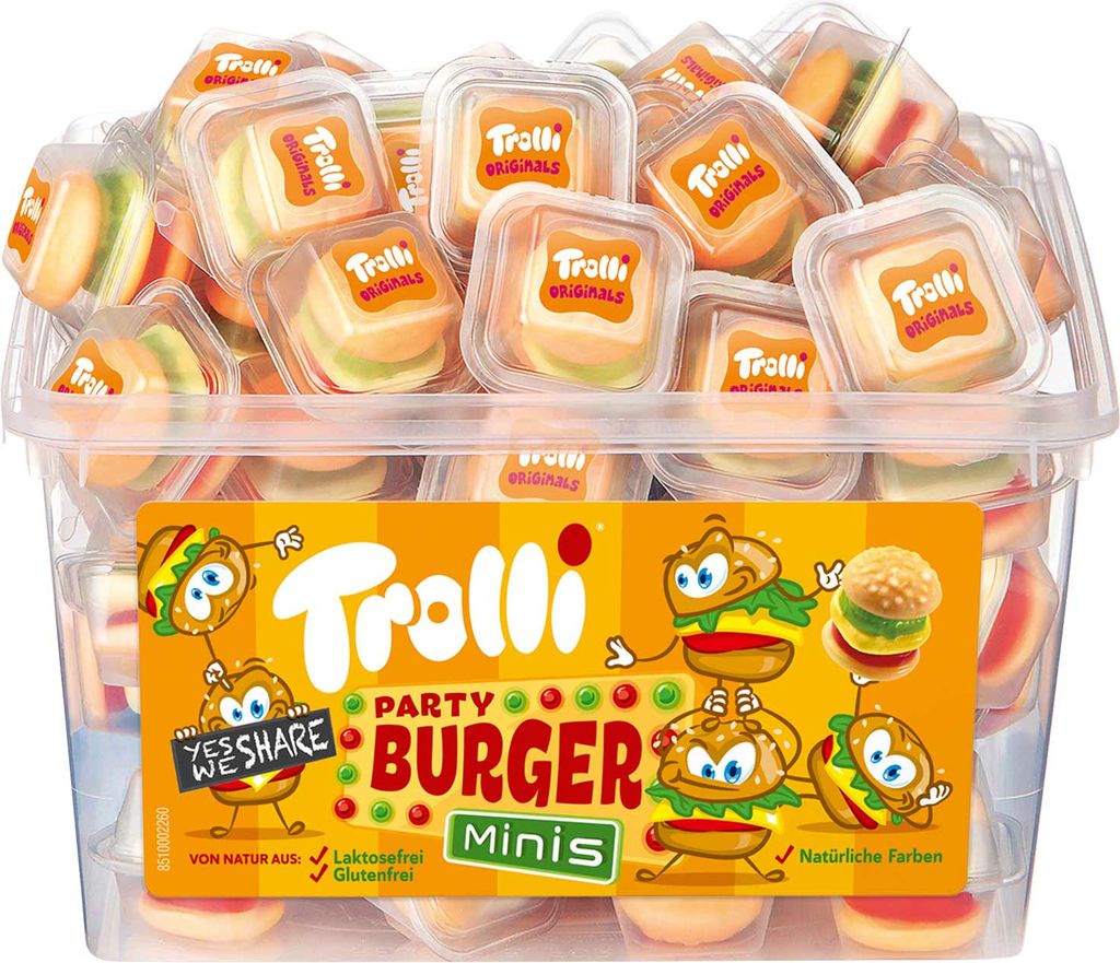 Trolli Mini Burger 60 stk 600g