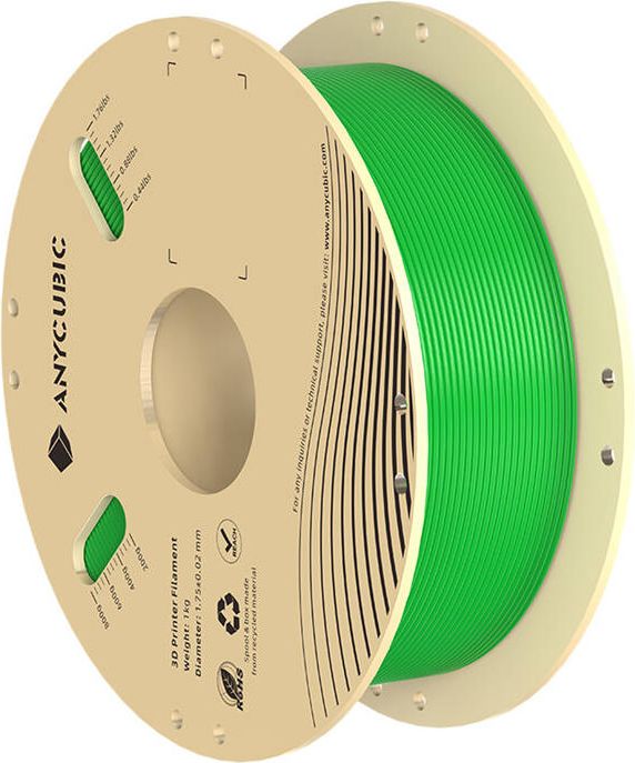 Anycubic PLA Filament til 3D Printer - 1.75mm, 1kg - Grøn