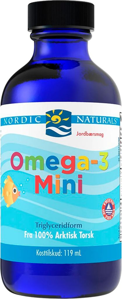 ft nordic naturals omega 3 mini m. jordbærsmag 119 ml