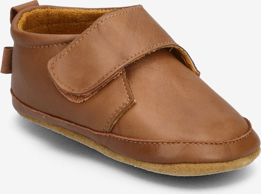 Melton Classic Leather Slippers - Brown - 20/21