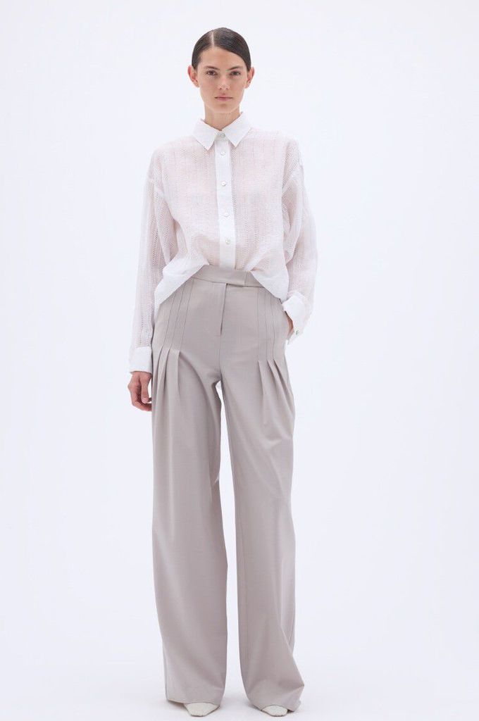 REMAIN Oversized Shirt Kvinde Bright White Langærmede Skjorter Str 42 - hos Magasin