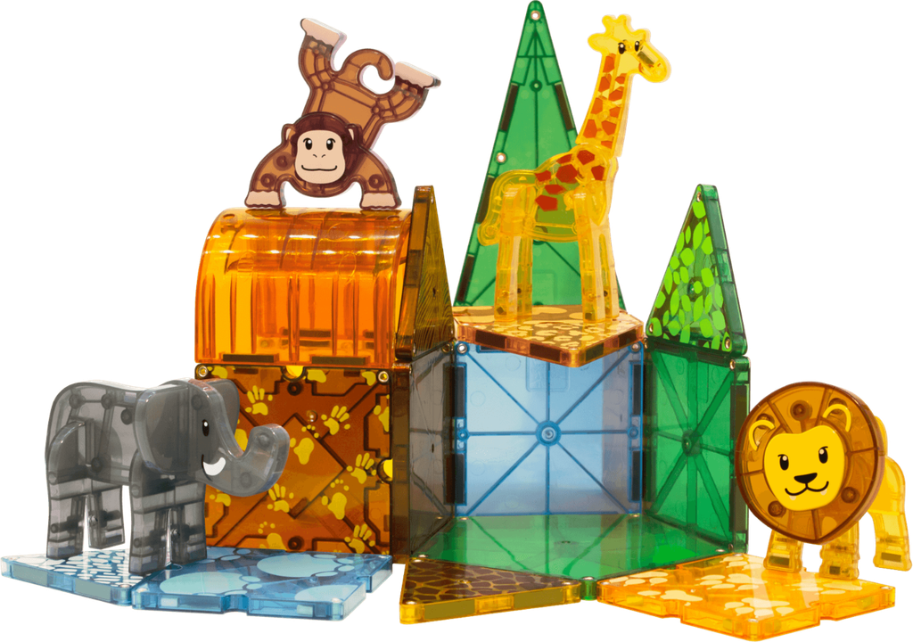 magna-tiles - safari dyr - 25 stk.