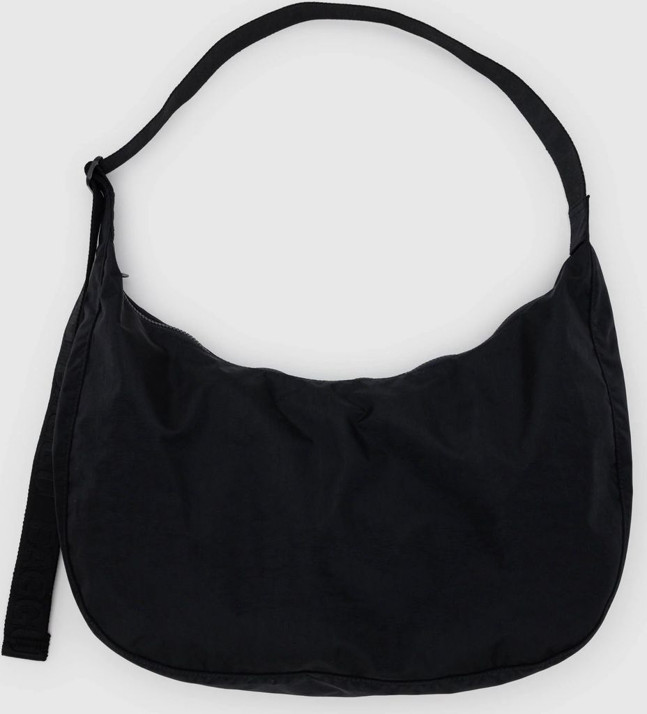 large crescent bag - black