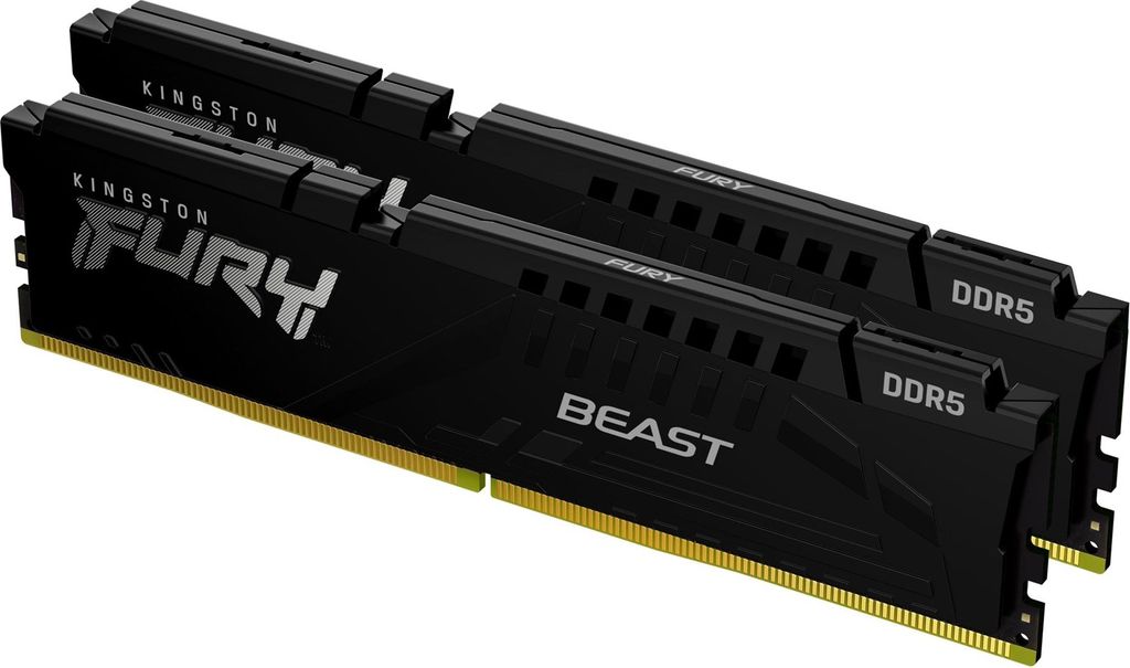 Kingston FURY Beast DDR5-6000 - 16GB - CL30 - Dual Channel (2 pcs) - AMD EXPO & Intel XMP - Svart