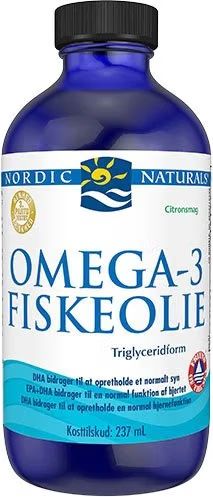 Omega-3 fiskeolie, citronsmag - 473 ml