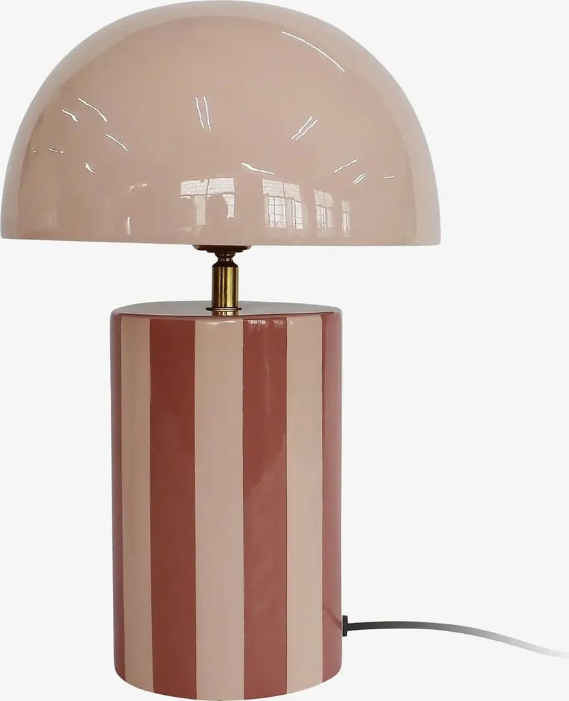 Leitmotiv Rayado Ø 25 x H 34 cm E14 Grå Bordlampe
