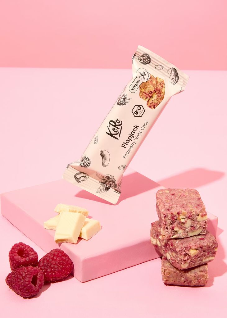 økologisk flapjack raspberry white choc 60 g