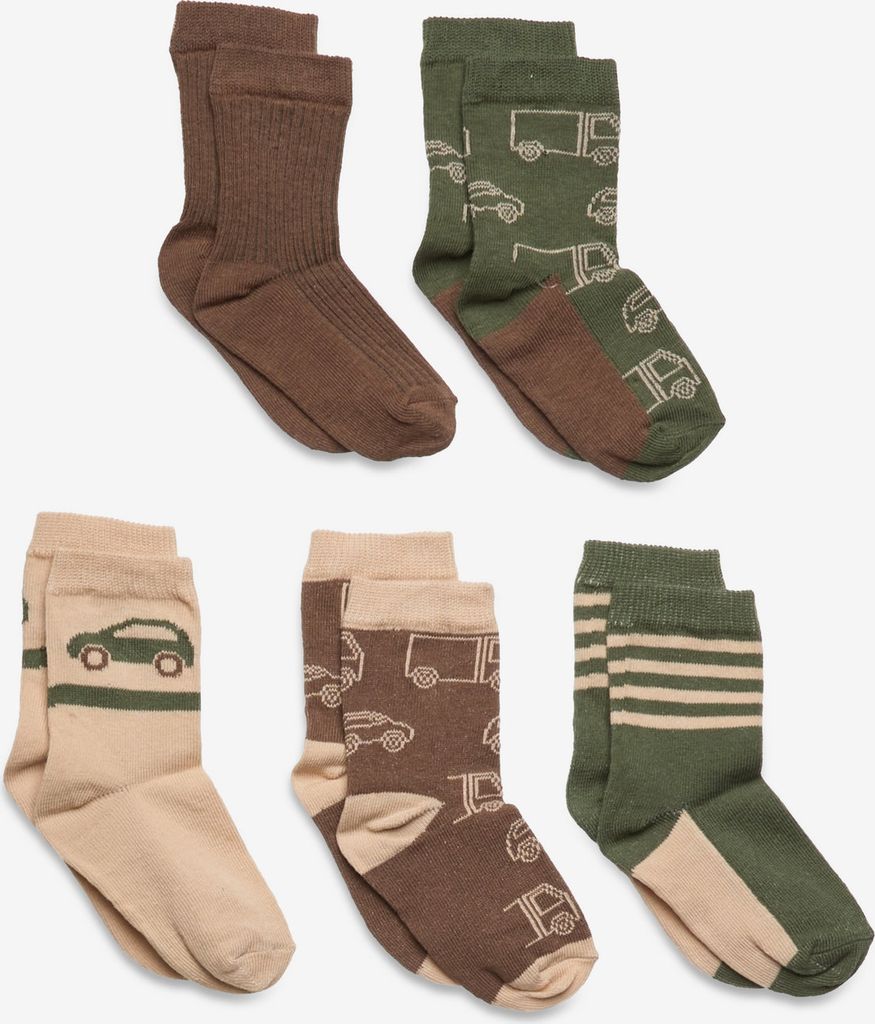 Minymo Sock W. Pattern (5-Pack) - Multi/patterned - 15\18