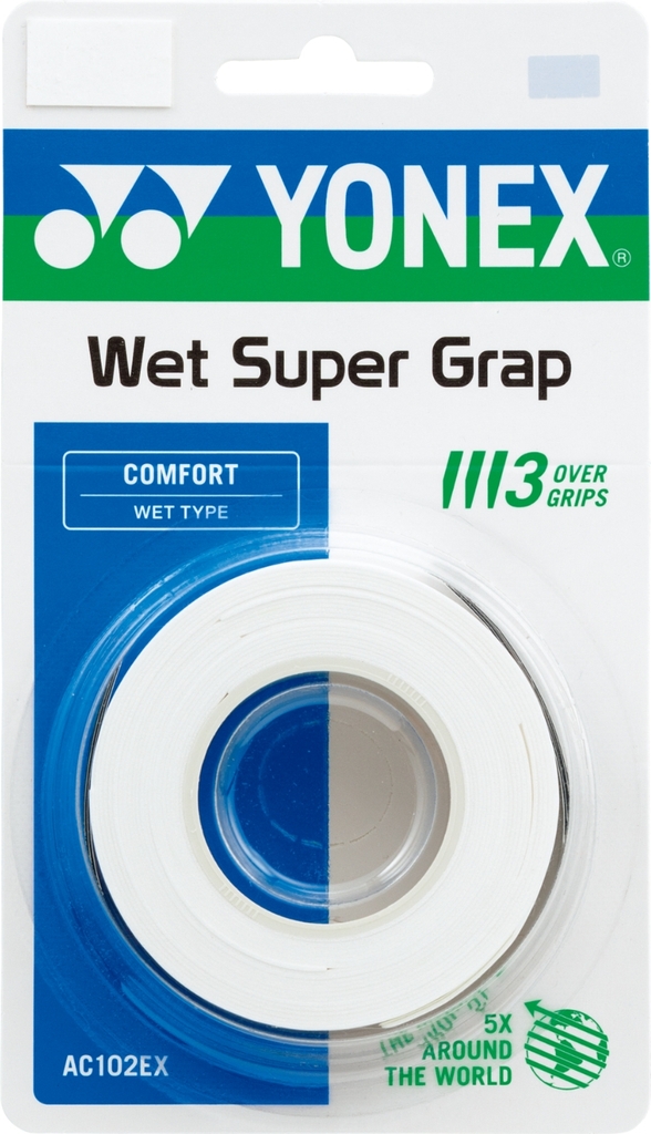 Yonex Wet Super Grap (3-pak, White)